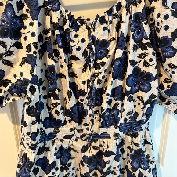 NWT Ulla Johnson Celia Blue Dress Lapis Floral Print Mini Puff Sleeve - Picture 11 of 11